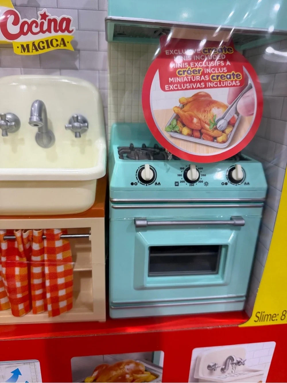 Children's Play Kitchen Set - Mint and Cream